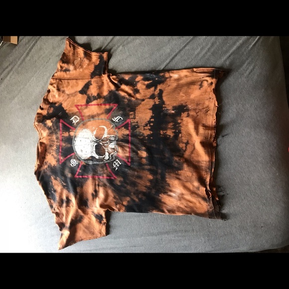 Custom acid distressed black label society tee - Picture 3 of 3
